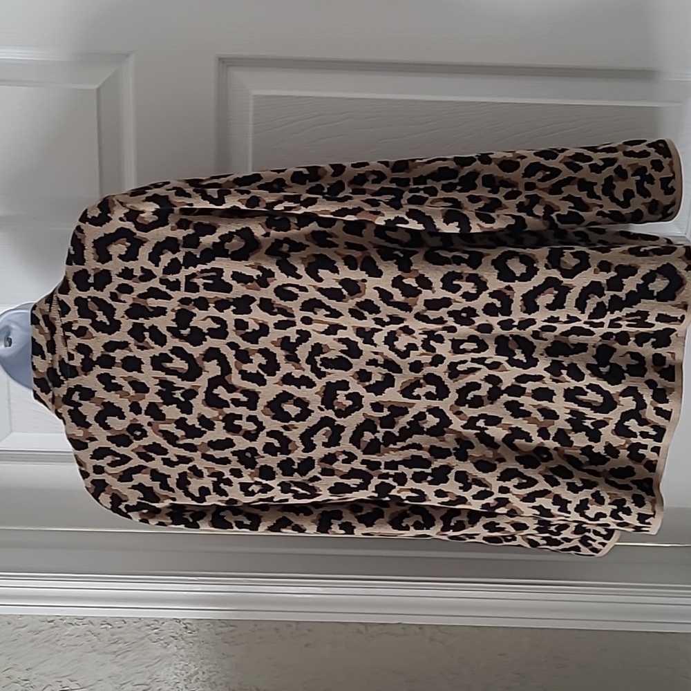 J. Crew Factory Schoolboy Sweater Blazer Animal Print Medium - Picture 5 of 11